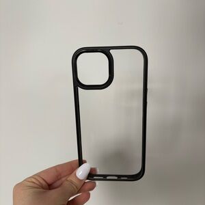iPhone 15 Case Clear With Black Edging